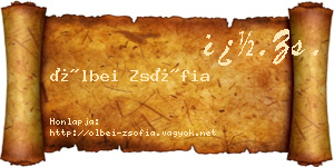 Ölbei Zsófia névjegykártya